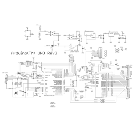 Плата Arduino UNO R3 (ATMega328P + ATMega16U2)