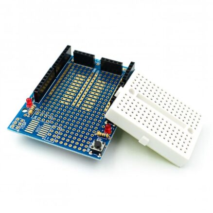 Плата расширения Uno Prototype Shield с базой для мини-макетов SYB-170 для Arduino UNO  (с макетной платой)