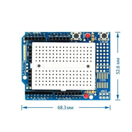 Плата расширения Uno Prototype Shield с базой для мини-макетов SYB-170 для Arduino UNO  (с макетной платой)