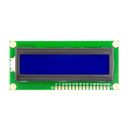 Текстовый ЖК-дисплей LCD1602 с ножками БЕЗ платы i2c (с зеленой подсветкой)