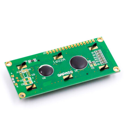Текстовый ЖК-дисплей LCD1602 с ножками БЕЗ платы i2c (с зеленой подсветкой)